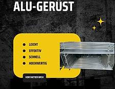 Alugerüst 300 qm (37,5x8m) - 2,5 m Feld Leicht Gerüst Alu Hausbau